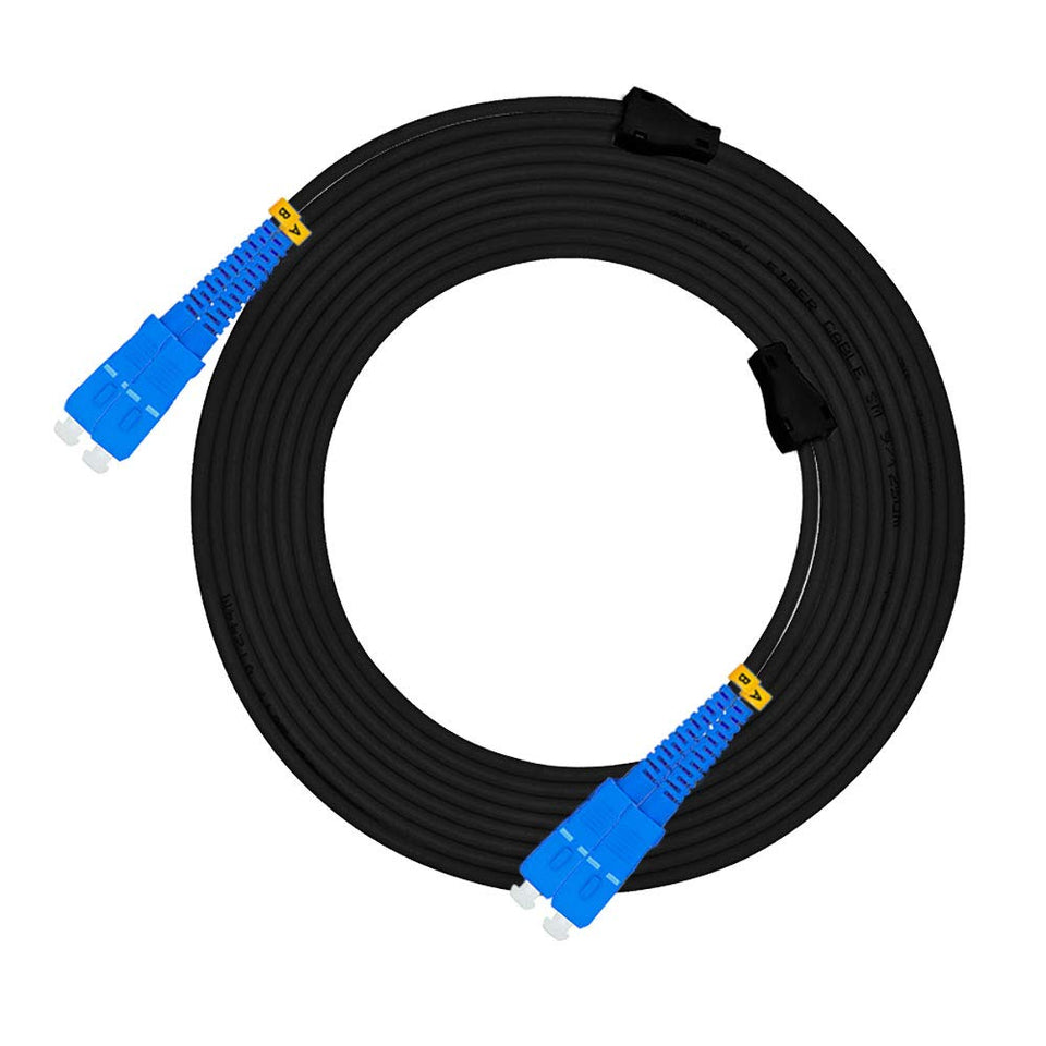 Jeirdus front packaging showing armored SC-SC cable and durability benefits
