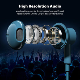 Jelanry earbud angled close-up highlighting semi in-ear comfort and lightweight design