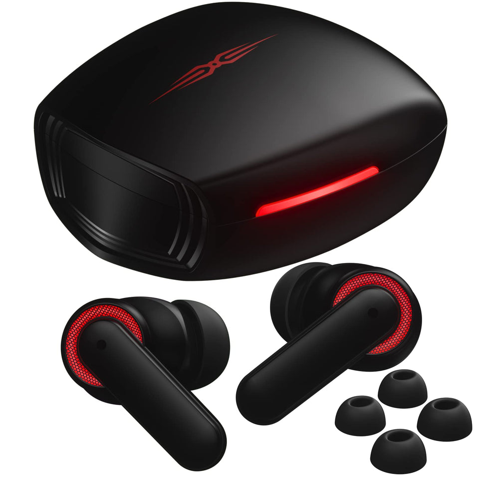 Jelanry Bluetooth headphones in case for quick charging and storage.