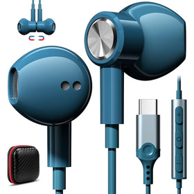 Jelanry front packaging showing Type-C earbuds and compact case for travel convenience