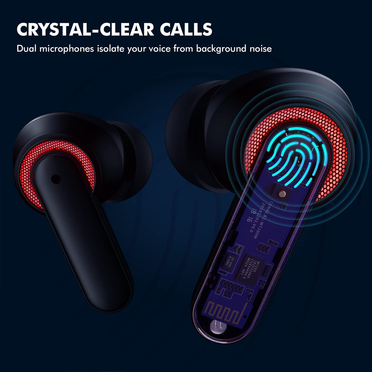 Jelanry headphones used during workouts with secure fit for active wear.