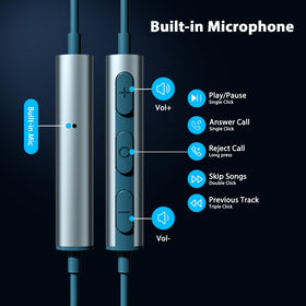Jelanry earbuds neatly rolled into the mini portable storage case for secure transport