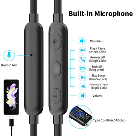 Jelanry USB-C earphones included three ear tips for comfort