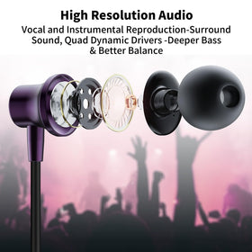 Jelanry USB-C earphones magnetic back design for secure wear
