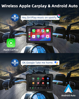 jelkuz 7-inch motorcycle CarPlay rear dashcam captures rear view