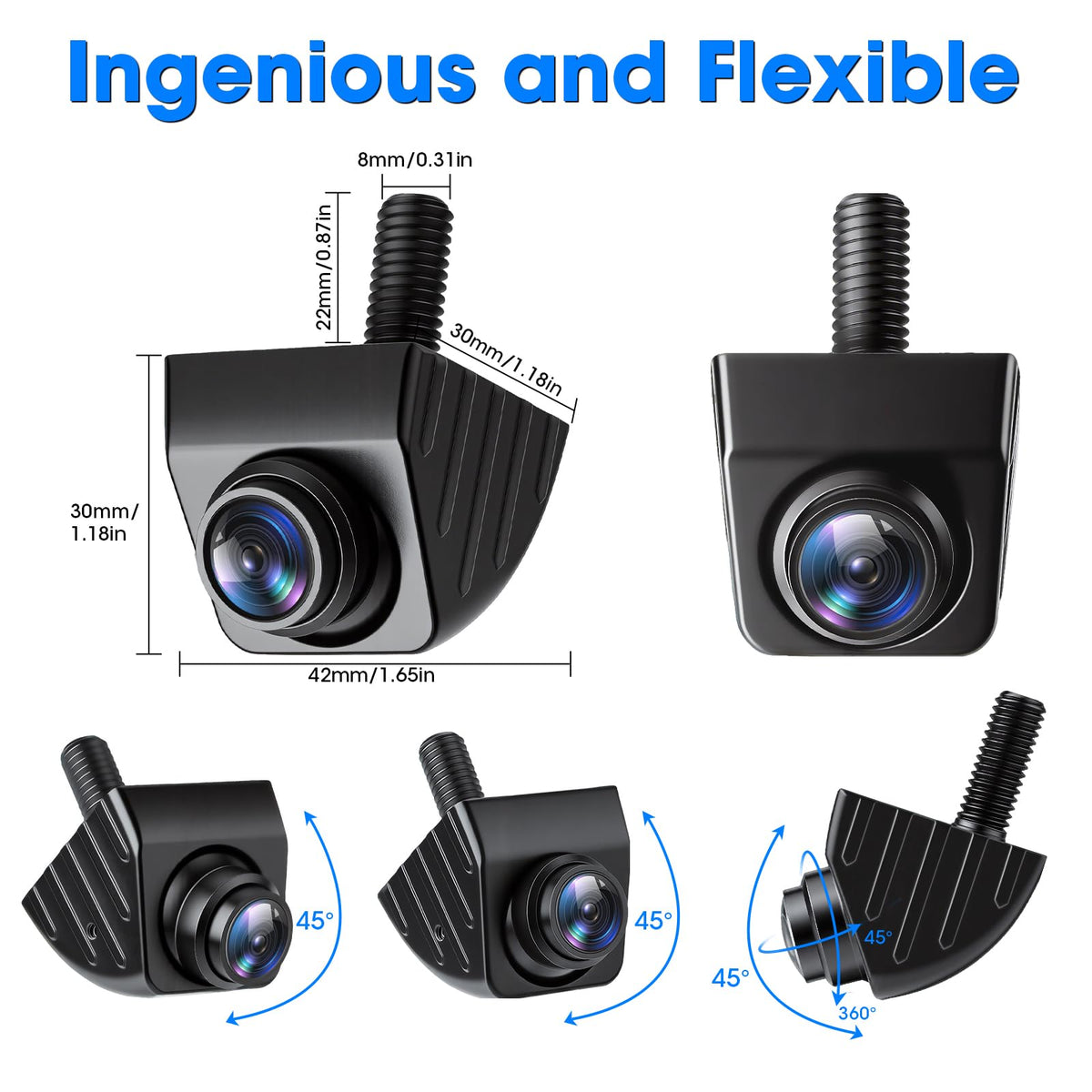Jelkuz night vision backup camera, enhanced clarity in low light.