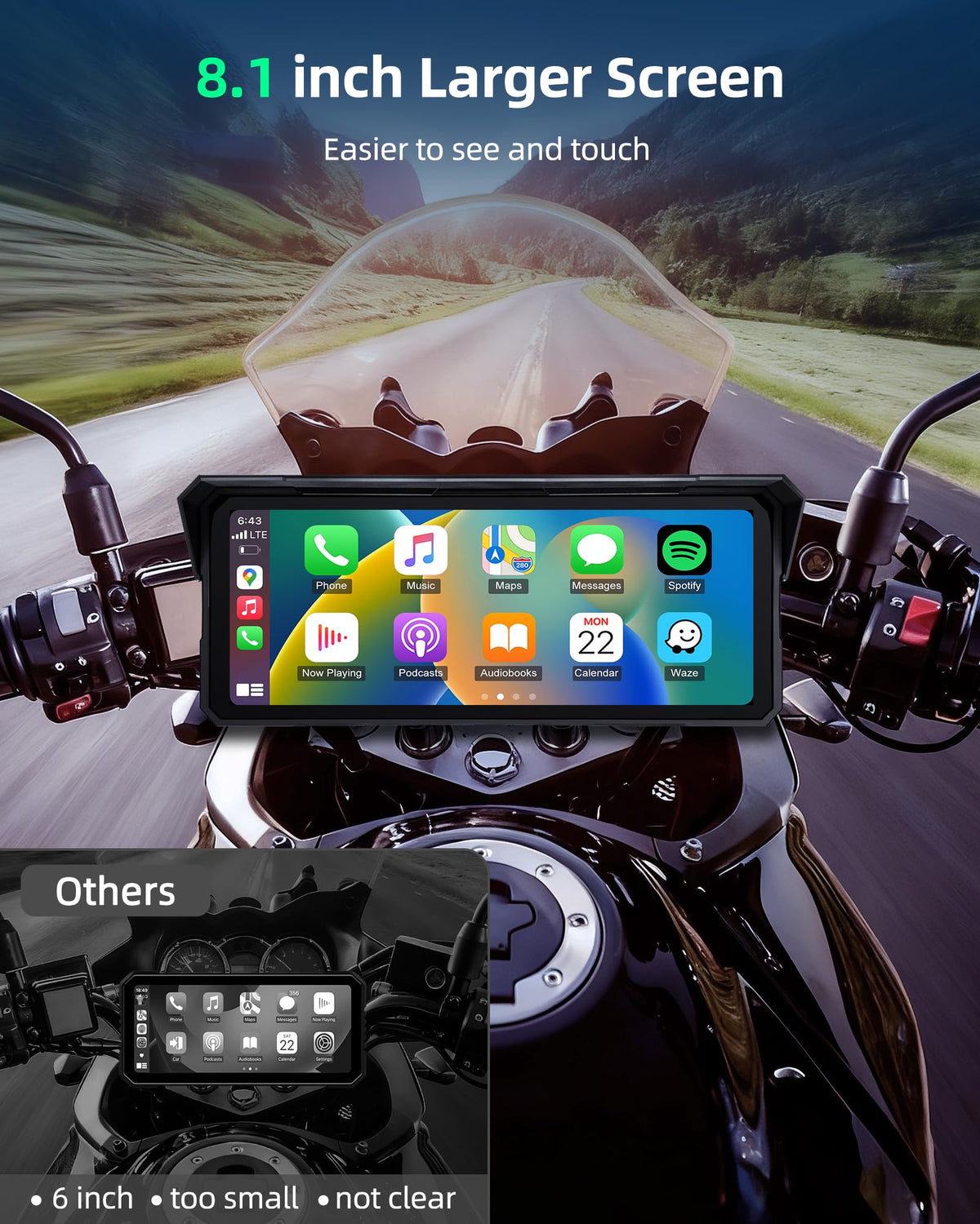 Jelkuz waterproof IPX7 screen withstands rain and sun during rides.