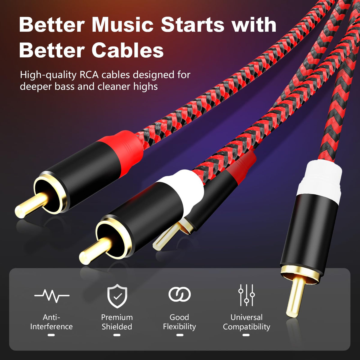 Jelly Tang 20ft nylon-braided cable adds durability for daily use.