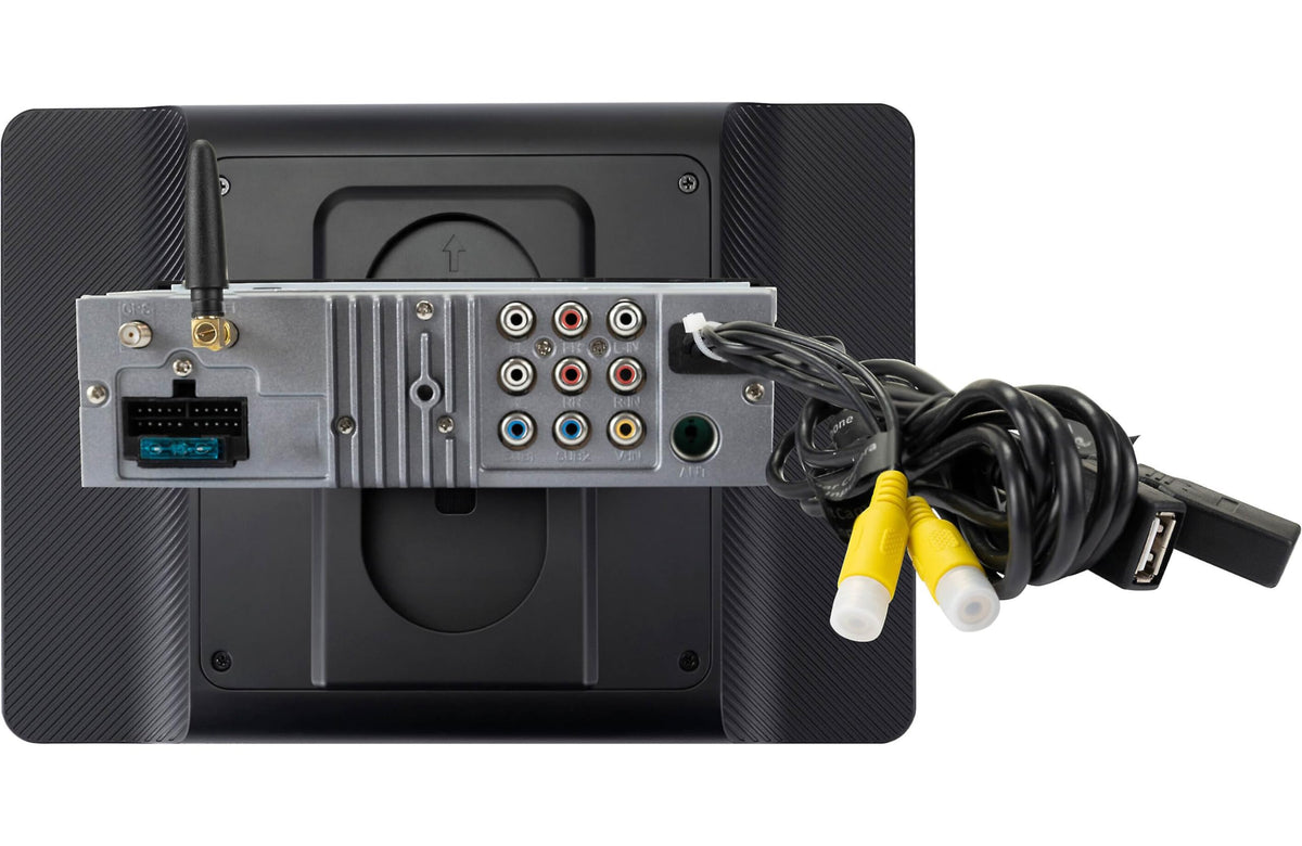 Jensen CAR813 front and rear camera inputs aid parking and awareness.