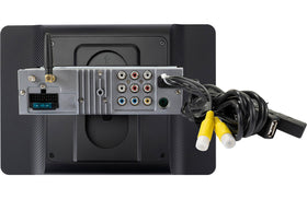 Jensen CAR813 front and rear camera inputs aid parking and awareness.