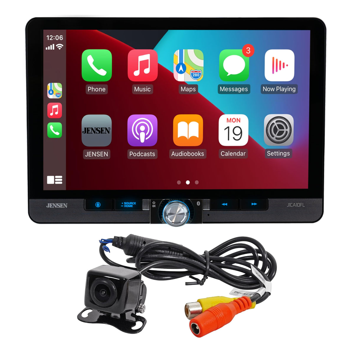 Jensen J1CA10FL-BUC 10.1-inch display for crisp navigation and media