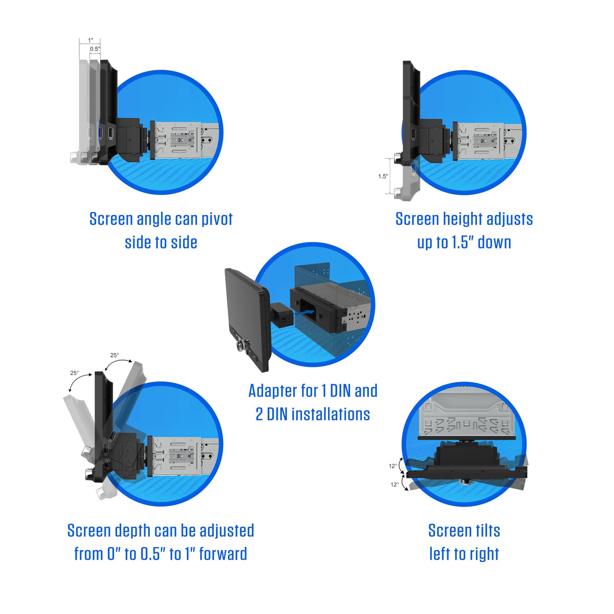 Backup camera included with front and rear inputs for confidence
