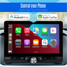 Jensen J1CA8FL wireless CarPlay for hands-free navigation and music.