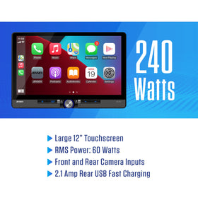 Jensen J5CA12 Bluetooth hands-free supports safe calls and wireless streaming