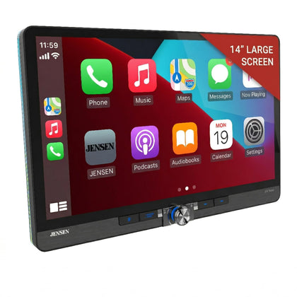 Jensen J5CA14 14-inch floating display offers clear navigation and media viewing