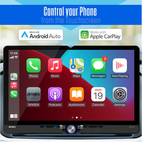 Jensen J5CA14 wireless CarPlay and Android Auto for cord-free driving convenience