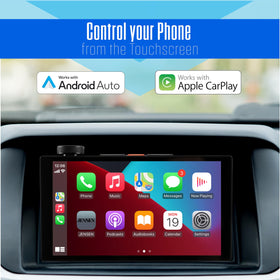 Jensen J5UP7 top-mount controls enable quick adjustments while driving