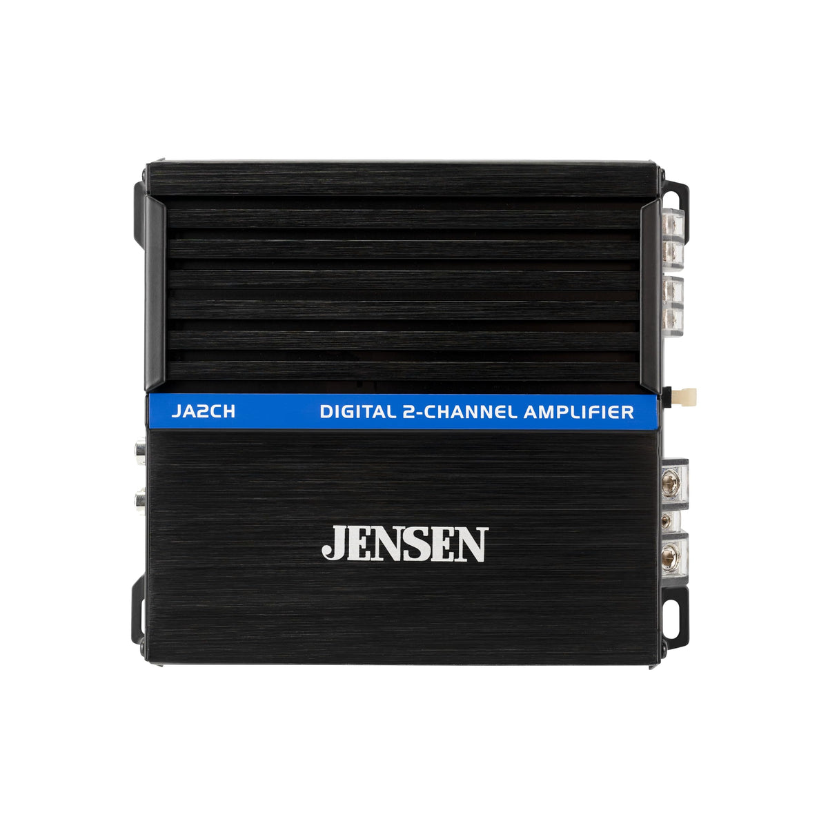 Jensen JA2CH front view for compact, space-saving installation in tight dashboards.