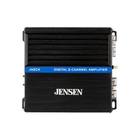 Jensen JA2CH front view for compact, space-saving installation in tight dashboards.