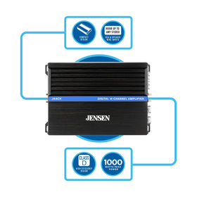 Jensen JA4CH dash-installed, seamless integration in vehicles