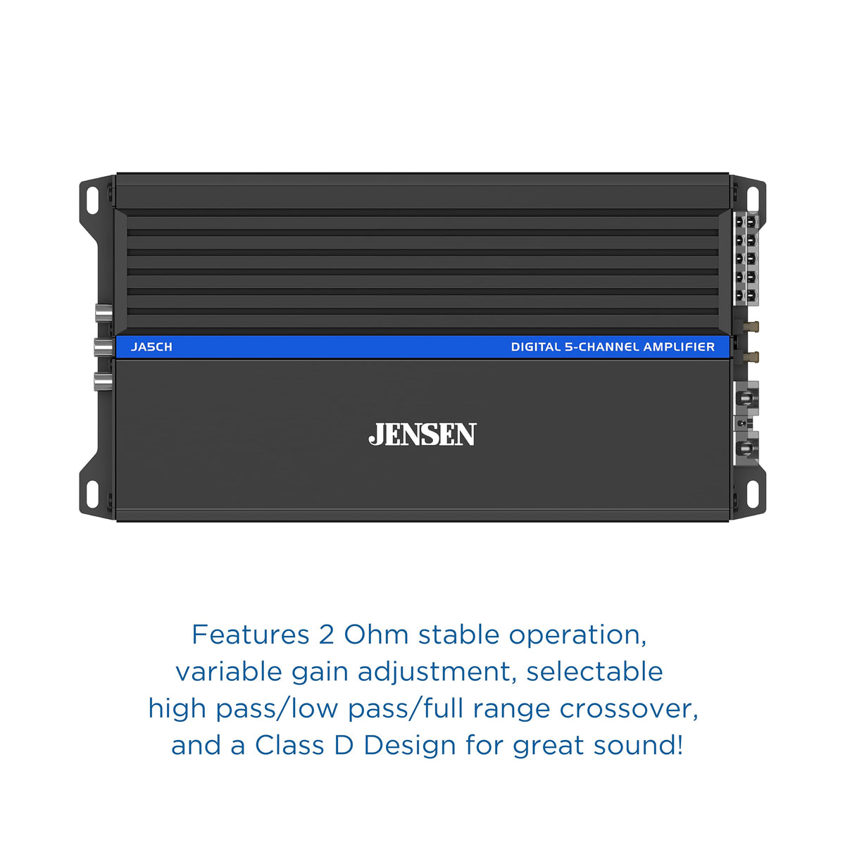 Jensen JA5CH wired bass remote enables easy on-the-fly bass control.