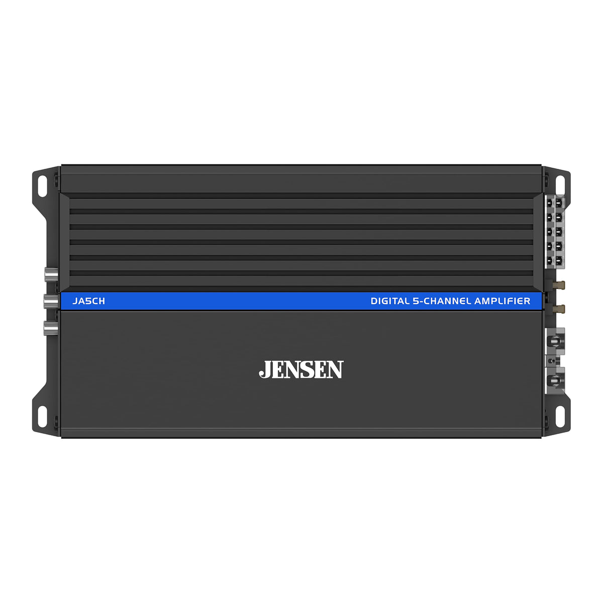 Jensen JA5CH front panel shows compact design for tight installs.