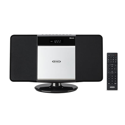 Jensen JBS-300 front-loading CD player ready for MP3 CD playback in home audio setup