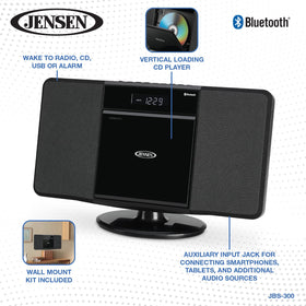 Jensen JBS-300 USB MP3 port for flash drive playback