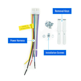Jensen JCR311 two-band tone control for bass and treble adjustments.