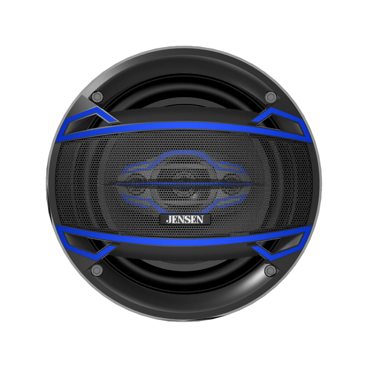 Jensen JS6504 retail box and warranty card photo showing included coverage
