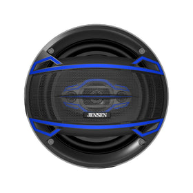 Jensen JS6504 retail box and warranty card photo showing included coverage