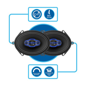 Jensen JS6804 woofer close-up displaying polypropylene cone for durability