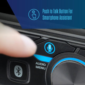 Jensen USB port with cable showing charging and playback benefit