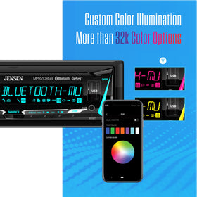 jensen RGB illumination glowing to match dash and create ambiance