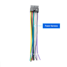 Jensen rear connector panel revealing wiring and installation ease