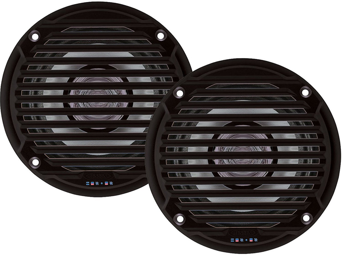 Jensen MS5006BR front grille showing waterproof design and reliable outdoor audio
