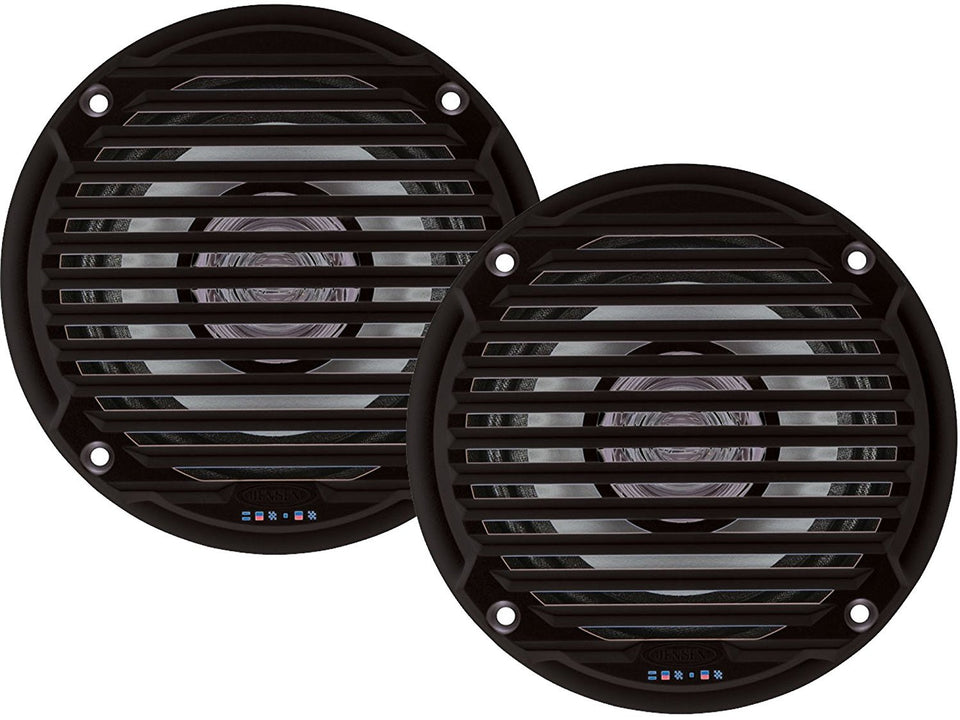Jensen MS5006BR front grille showing waterproof design and reliable outdoor audio