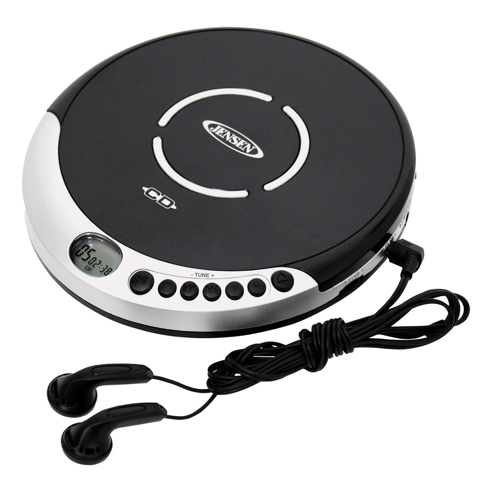 Jensen PRSNL CD PLYR Bass Boost front view for on-the-go listening