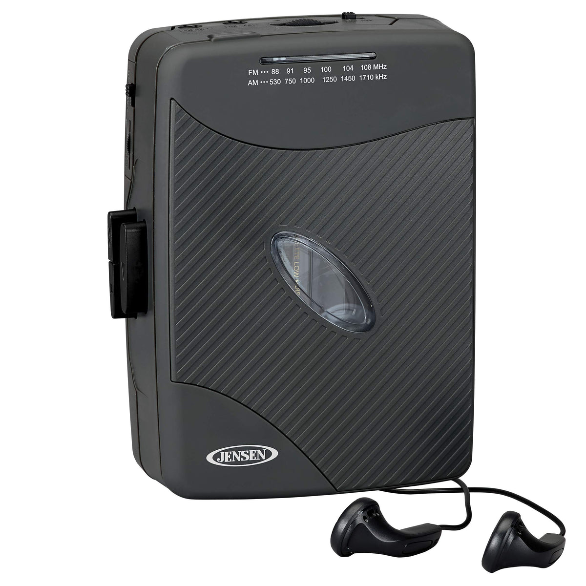 Jensen SCR-75 front view shows retro cassette player design and compact portability