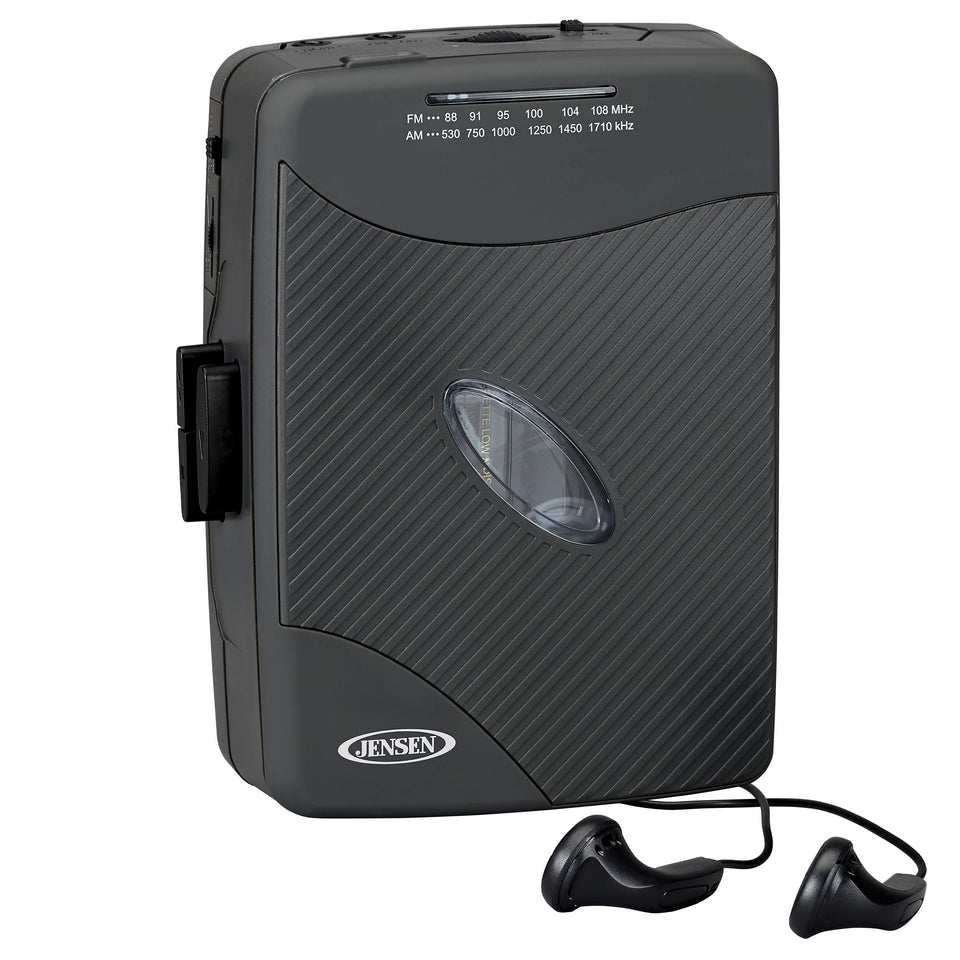 Jensen SCR-75 front view shows retro cassette player design and compact portability
