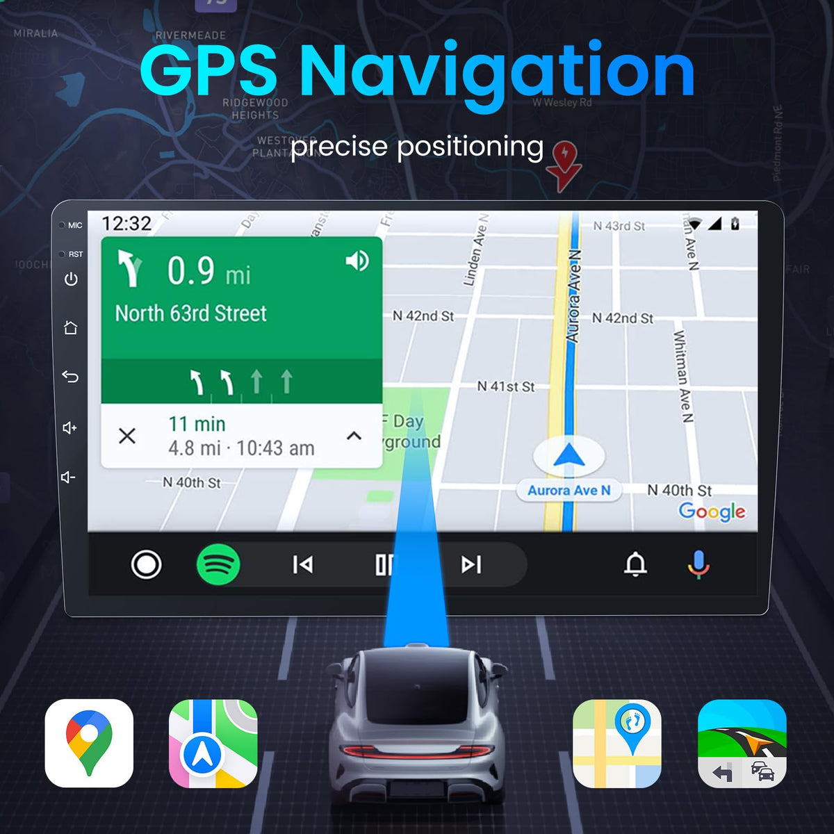 Jerqry mirror link feature projecting phone screen onto Elantra radio.