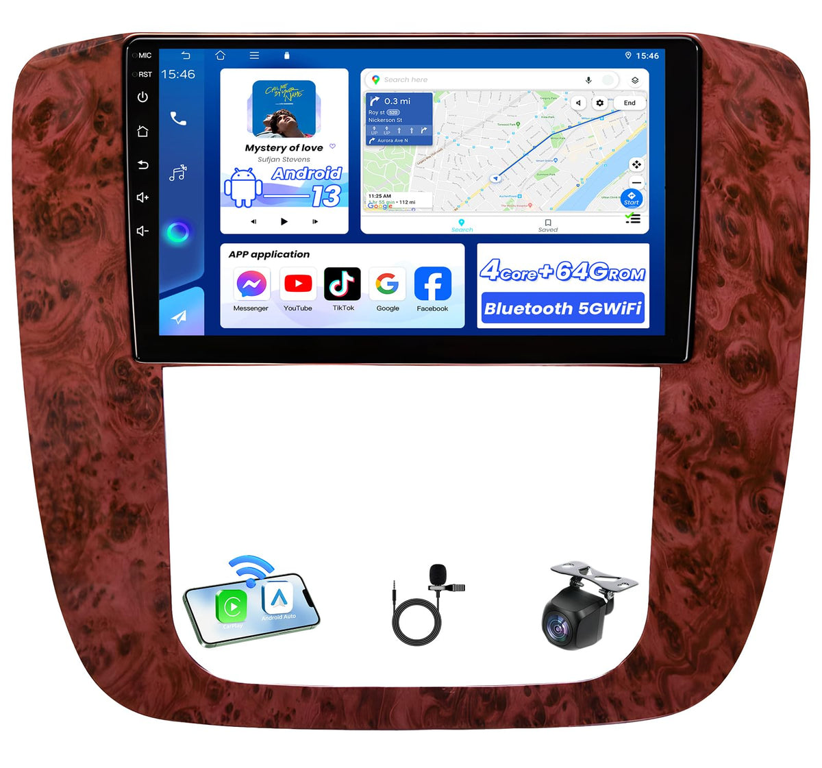 Jerqry 4Core+ 9-inch touchscreen for GMC: crisp display and quick app access