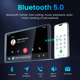 Jerqry 4Core+ Bluetooth and FM radio for hands-free calls and real-time updates