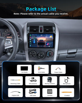 Jerqry fits Toyota Corolla 2009–2013 head unit upgrade.