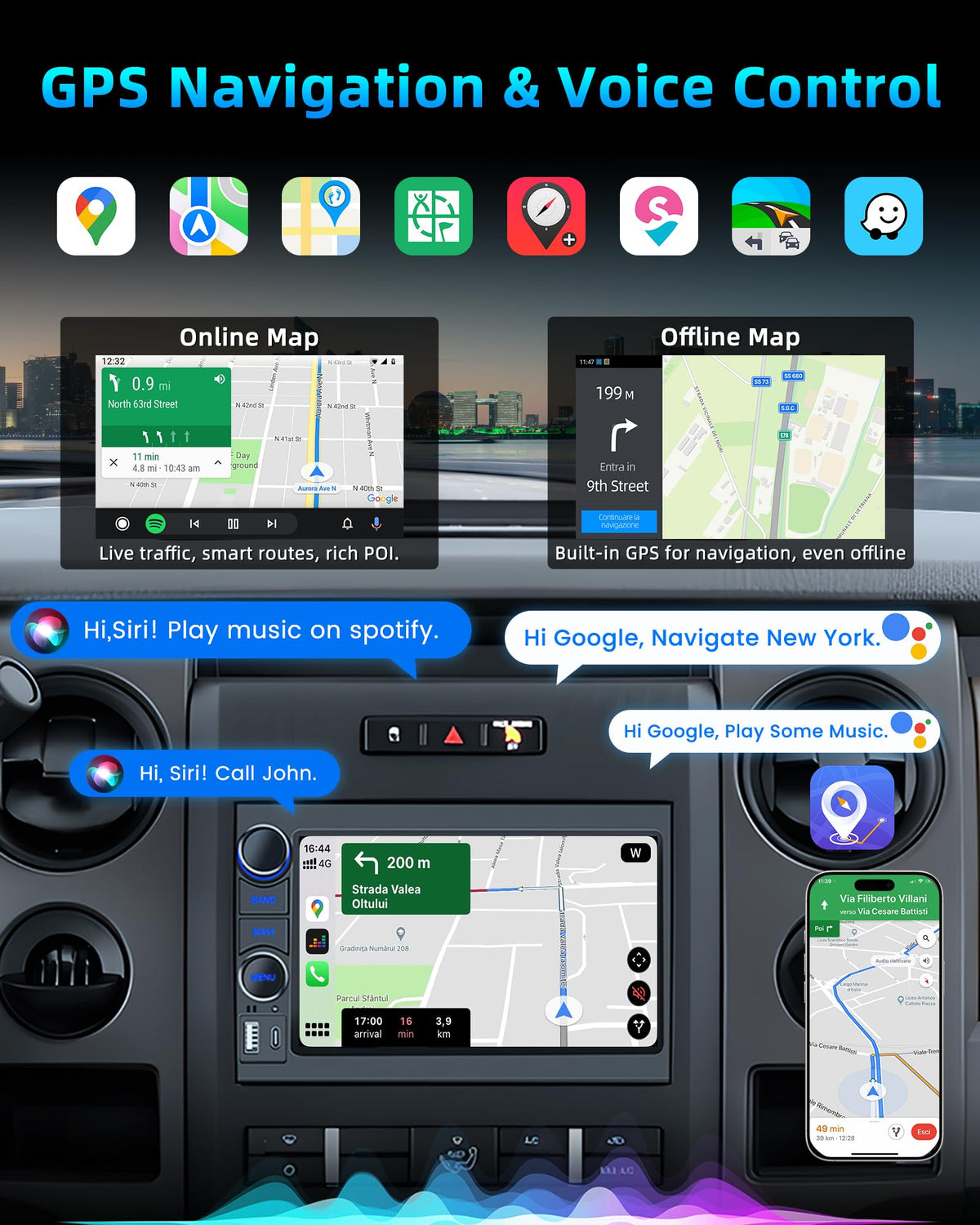 Jerqry installed in Ford F150 dashboard demonstrating seamless factory fit benefit