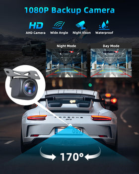 Jerqry rear view 1080P camera image offering wide-angle backup visibility benefit