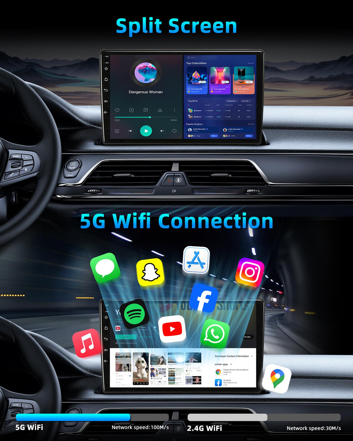 Jerqry steering wheel controls for safer, hands-free operation.