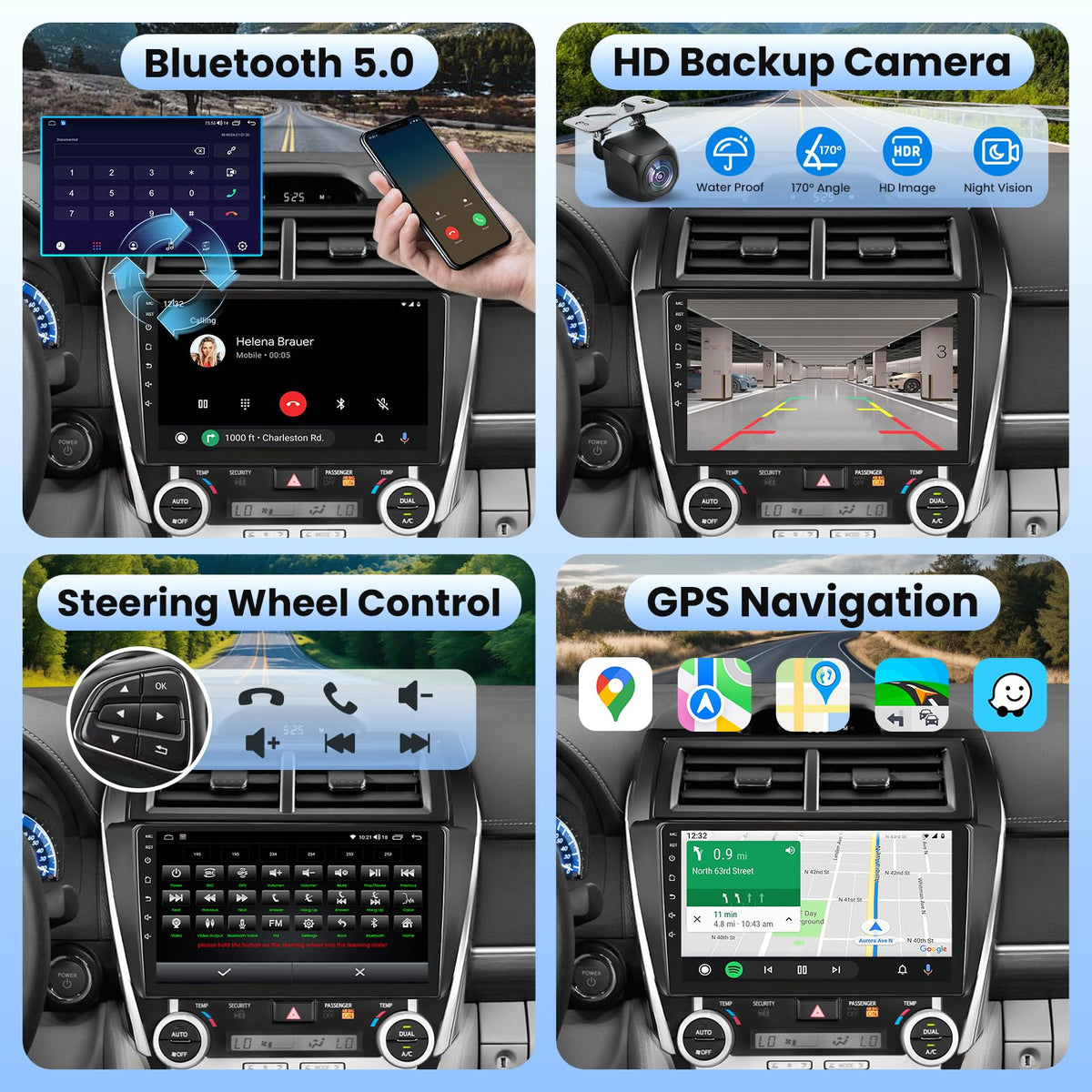 Jerqry wireless CarPlay and Android Auto enables easy phone mirroring.