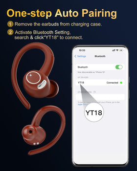 Jesebang earbuds in hand to show compact size and lightweight portability benefit