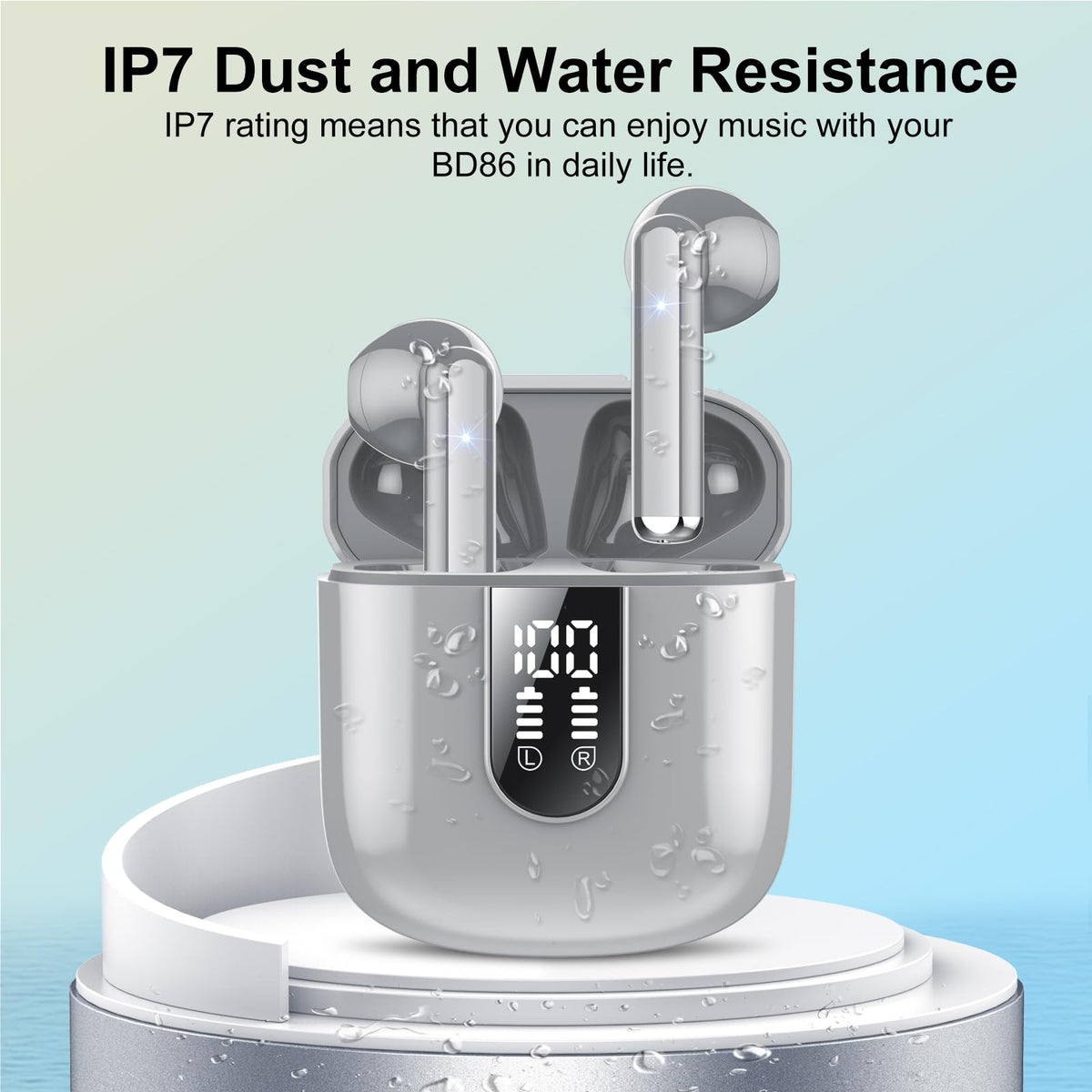 Jesebang earbuds are IPX7 waterproof for workouts and weather.